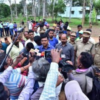 Mr S . Prabhu I.F.S , District Forest Officer speaking to the Media